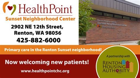 Healthpoint renton - HR Generalist - Recruiter. HealthPoint (CHC) Mar 2018 - Present 6 years. Renton, WA. -Responsible for managing recruitment process including maintaining Applicant Tracking System, training hiring ...